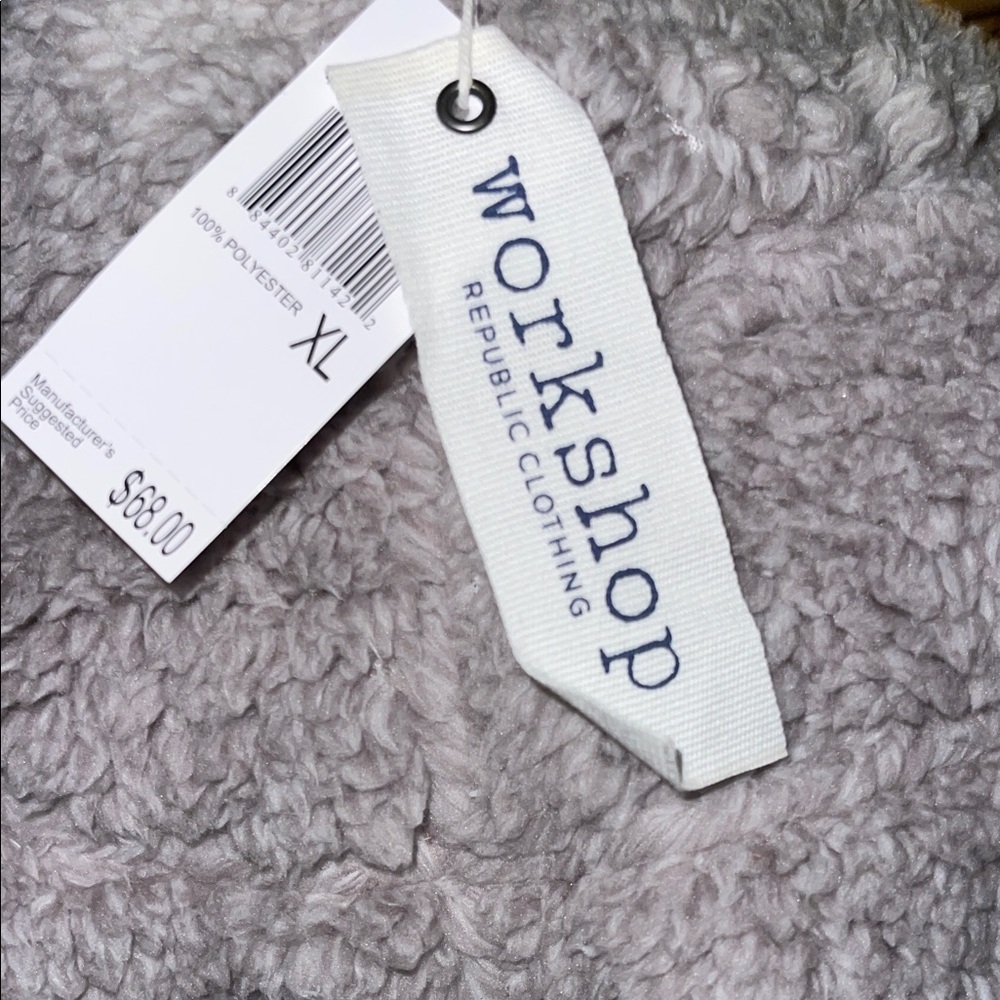 Workshop Republic Clothing Gray Sherpa Fleece - Picture 2 of 2